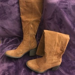Camel Tobin Suede Boots